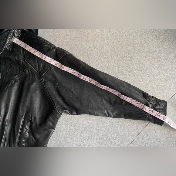 Vintage ADA Black Leather Jacket Size Medium - Picture 12 of 16